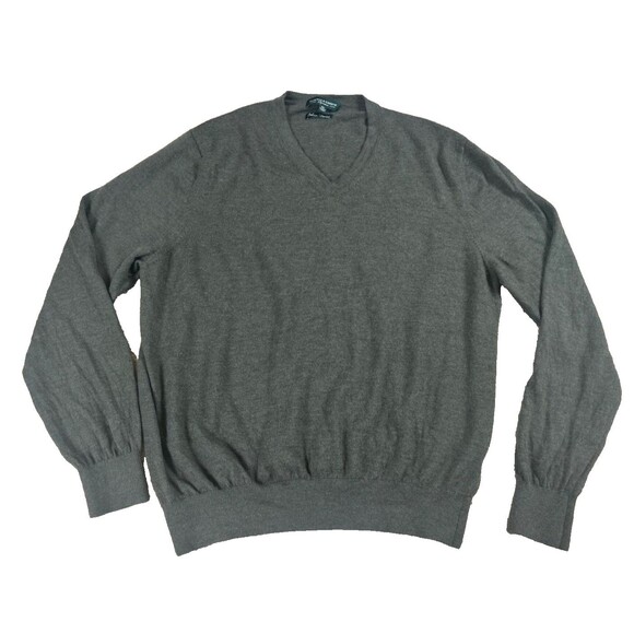 Fairway & Greene Men's Sweater 2XL Green 100% Italian Merino Wool V-Neck - Picture 1 of 7